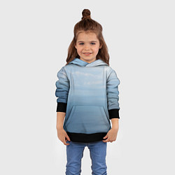 Толстовка-худи детская Крымское море, цвет: 3D-черный — фото 2