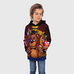 Толстовка-худи детская Пять ночей Фредди, цвет: 3D-синий — фото 2