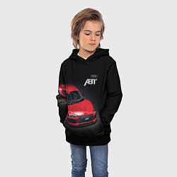 Толстовка-худи детская Audi quattro ABT autotuning, цвет: 3D-черный — фото 2