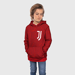 Толстовка-худи детская Juventus отпечатки, цвет: 3D-красный — фото 2