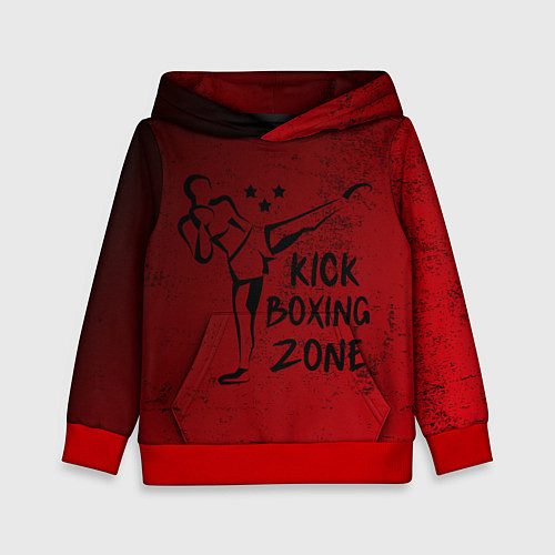Детская толстовка Зона Кикбоксинга / 3D-Красный – фото 1