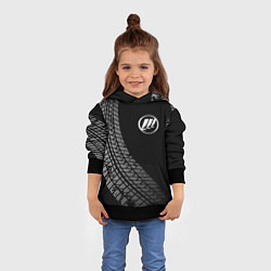 Толстовка-худи детская Lifan tire tracks, цвет: 3D-черный — фото 2