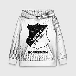 Толстовка-худи детская Hoffenheim с потертостями на светлом фоне, цвет: 3D-белый