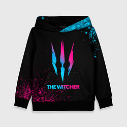 Толстовка-худи детская The Witcher - neon gradient, цвет: 3D-черный