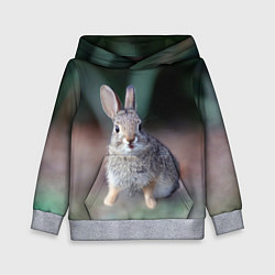 Толстовка-худи детская Малыш кролик, цвет: 3D-меланж