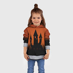 Толстовка-худи детская Halloween - замок ведьм, цвет: 3D-меланж — фото 2