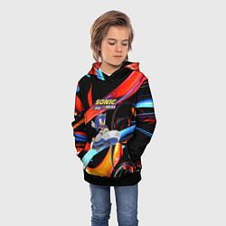 Толстовка-худи детская Sonic Free Riders - Hedgehog, цвет: 3D-черный — фото 2