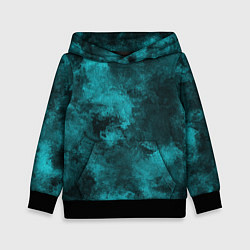 Толстовка-худи детская Малахитовая абстракция, цвет: 3D-черный