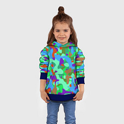 Толстовка-худи детская Абстракция цвета, цвет: 3D-синий — фото 2
