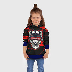 Толстовка-худи детская Голова монстра в киберочках, цвет: 3D-синий — фото 2