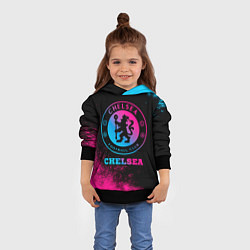 Толстовка-худи детская Chelsea - neon gradient, цвет: 3D-черный — фото 2