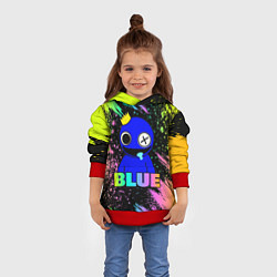 Толстовка-худи детская Rainbow Friends - Blue, цвет: 3D-красный — фото 2