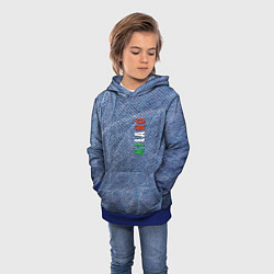Толстовка-худи детская Milano - Italy - Jeans - Fashion, цвет: 3D-синий — фото 2