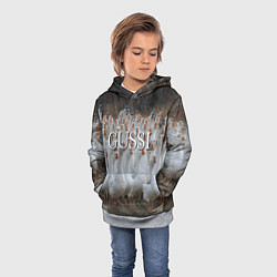 Толстовка-худи детская Стая гусей - Gussi, цвет: 3D-меланж — фото 2