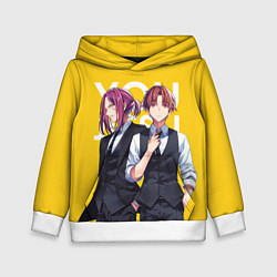 Толстовка-худи детская Какеру и Киётака, цвет: 3D-белый