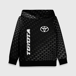 Толстовка-худи детская Toyota карбоновый фон, цвет: 3D-черный