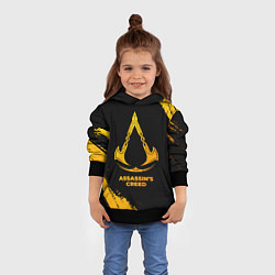 Толстовка-худи детская Assassins Creed - gold gradient, цвет: 3D-черный — фото 2