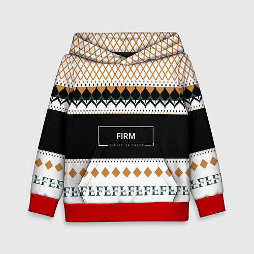 Детская толстовка FIRM как свитер из детства / 3D-Красный – фото 1