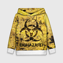 Толстовка-худи детская Danger biohazard, цвет: 3D-белый