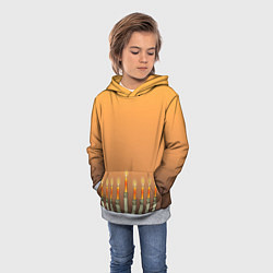Толстовка-худи детская Уютная Ханука, цвет: 3D-меланж — фото 2