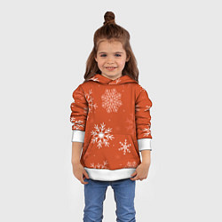 Толстовка-худи детская Orange snow, цвет: 3D-белый — фото 2