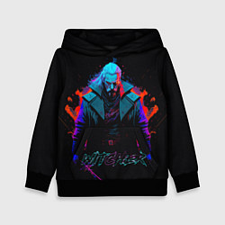 Толстовка-худи детская Witcher in neon style, цвет: 3D-черный