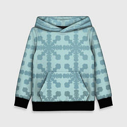 Толстовка-худи детская Снежинки градиент, цвет: 3D-черный