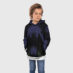 Толстовка-худи детская Космические узоры, цвет: 3D-белый — фото 2