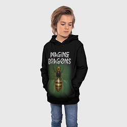 Толстовка-худи детская Imagine Dragons рок, цвет: 3D-черный — фото 2