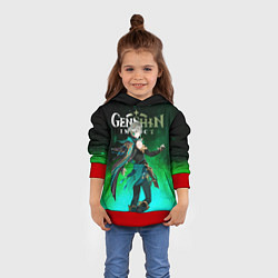 Толстовка-худи детская Аль Хайтам Геншин Импакт, цвет: 3D-красный — фото 2