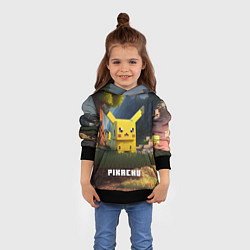 Толстовка-худи детская Pokеmon Pikachu, цвет: 3D-черный — фото 2