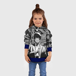 Толстовка-худи детская Аки Хаякава - страницы манги, цвет: 3D-синий — фото 2