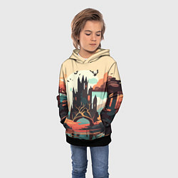 Толстовка-худи детская Autumn Castle - Huf&Sya, цвет: 3D-черный — фото 2