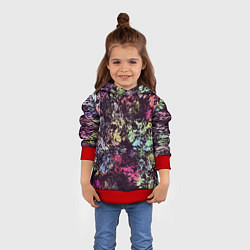 Толстовка-худи детская Яркие краски, цвет: 3D-красный — фото 2