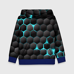 Толстовка-худи детская Броня из стали, цвет: 3D-синий
