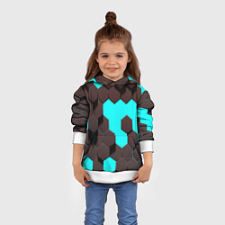 Толстовка-худи детская CYBER STEEL, цвет: 3D-белый — фото 2