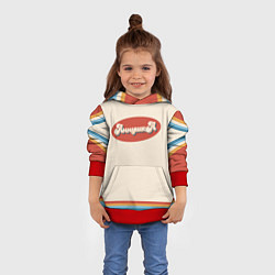 Толстовка-худи детская Аннушка - в стиле ретро, цвет: 3D-красный — фото 2