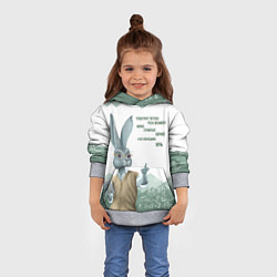 Толстовка-худи детская Легенда про экзамен, цвет: 3D-меланж — фото 2