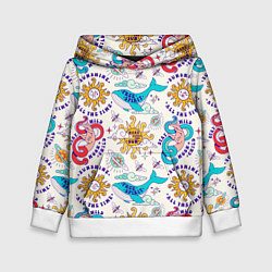 Толстовка-худи детская Аффирмации для мотивации, цвет: 3D-белый