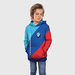 Толстовка-худи детская Bmw - m colors, цвет: 3D-синий — фото 2