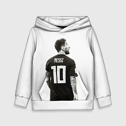 Толстовка-худи детская 10 Leo Messi, цвет: 3D-белый