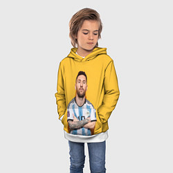 Толстовка-худи детская Lionel Messi 10, цвет: 3D-белый — фото 2