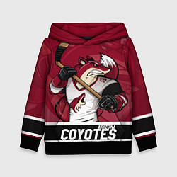Толстовка-худи детская Arizona Coyotes маскот, цвет: 3D-черный