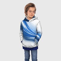 Толстовка-худи детская Ледяной поток ветра, цвет: 3D-синий — фото 2