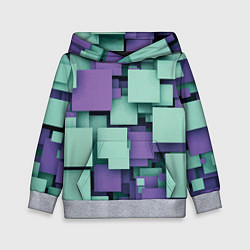 Толстовка-худи детская Trendy geometric pattern, цвет: 3D-меланж