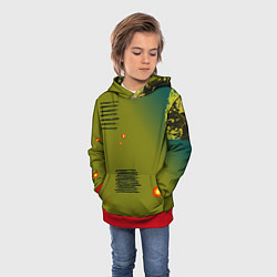 Толстовка-худи детская Art chaos, цвет: 3D-красный — фото 2