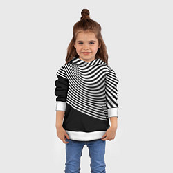 Толстовка-худи детская Trendy raster pattern, цвет: 3D-белый — фото 2
