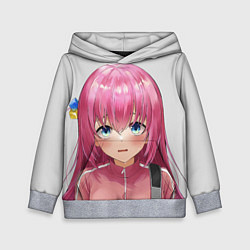 Толстовка-худи детская Хиторо Гото Одинокий рокер, цвет: 3D-меланж