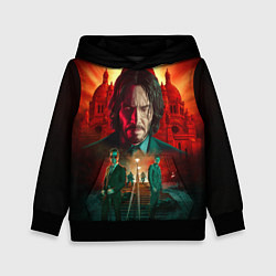 Толстовка-худи детская John Wick catholic church Paris, цвет: 3D-черный