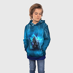 Толстовка-худи детская Stalker sky art blue, цвет: 3D-синий — фото 2